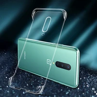 slim frameless clear phone case for oneplus 9 8 7t 7 pro cover for oneplus 9r 8t ultra thin plastic hard transparent case