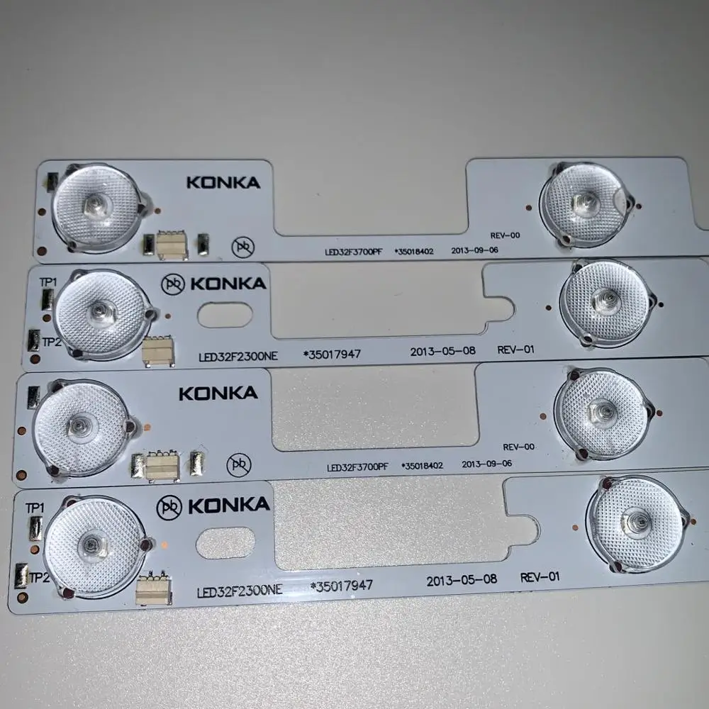 

4PCS/LOT NEW Konka 2PCS LED32F3700PF&2PCS LED32F2300NE light bar, *35018402, 4PCS 3LED*35017947 4in1 backlight lamp LED strip 6v