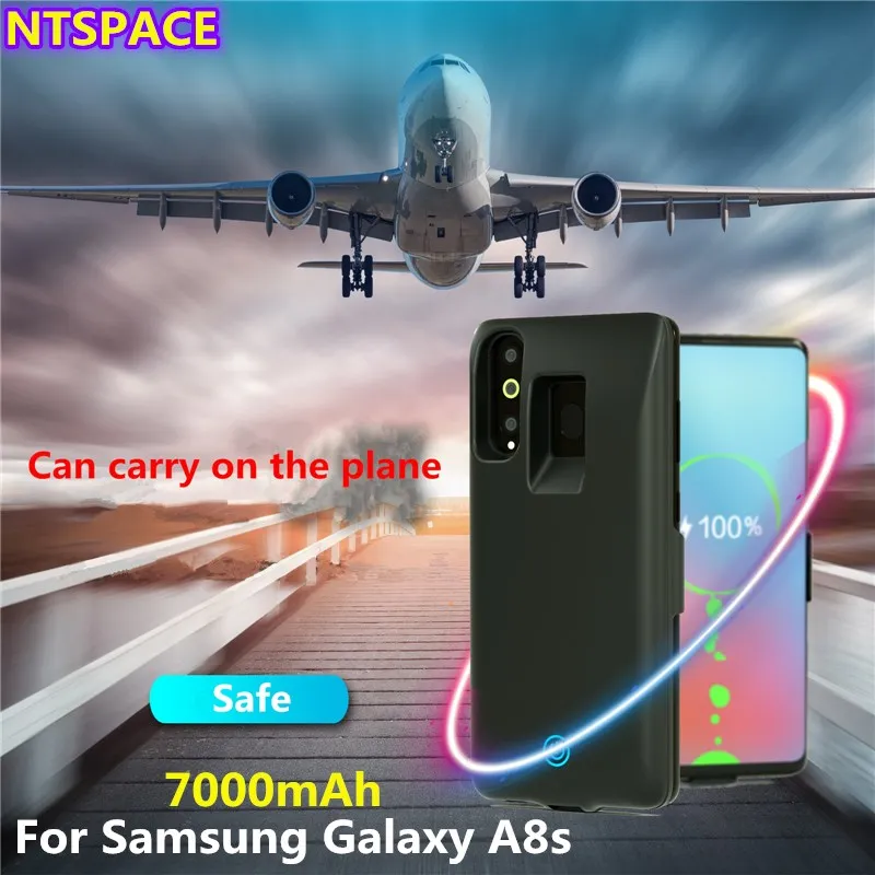 7000 мАч Расширенный телефон батарея мощность Чехол для Samsung Galaxy A8s чехол с