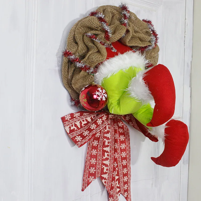 

New Christmas Thief Garland Creative Front Door Decoration Christmas Home Decoration Props