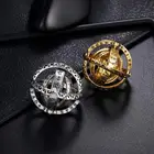 Кольцо в форме шара для пар, винтажное складное вращающееся кольцо с космическими буквами, Ювелирное Украшение для влюбленных