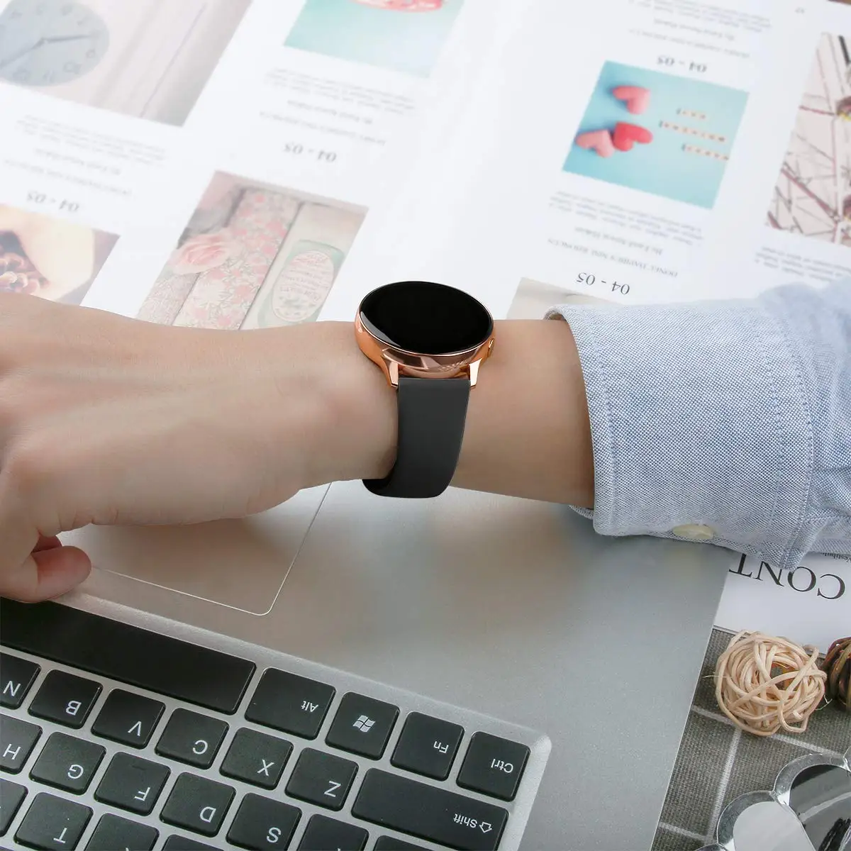 

Watch Band Strap For Samsung Galaxy Watch Active 2 40 44mm Sport Silicone bracelet Active2 40mm 44mm Correa Replacement Bracelet