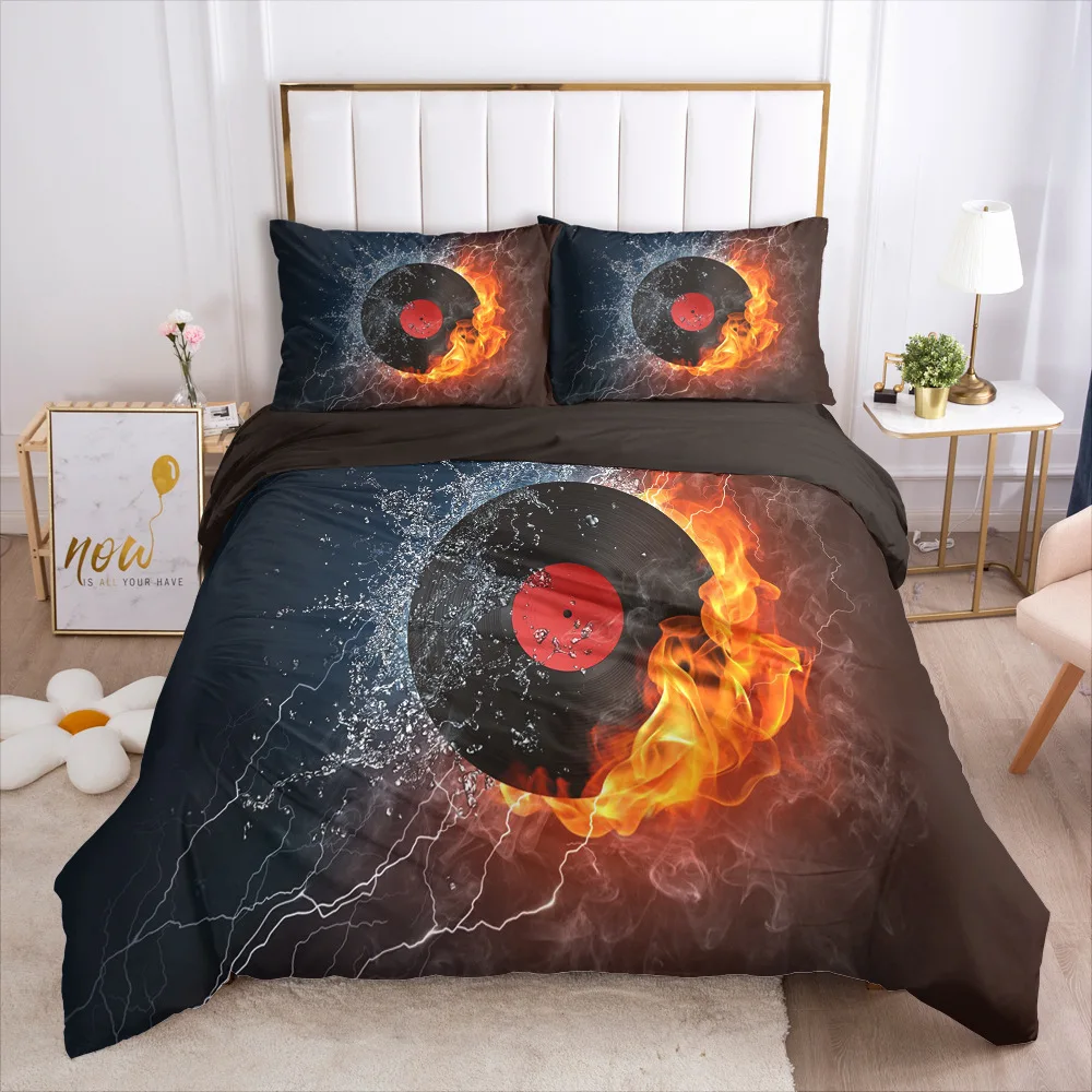 

Custom 3D digital print Guitar Bedding Set 90gsm Microfiber For Girls Kids Home Duvets Cover Set Full Size