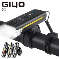giyo horn flashlight for bicycle mtb road light bike front rear lantern cycling accessories usb rechargeable led bicycle light