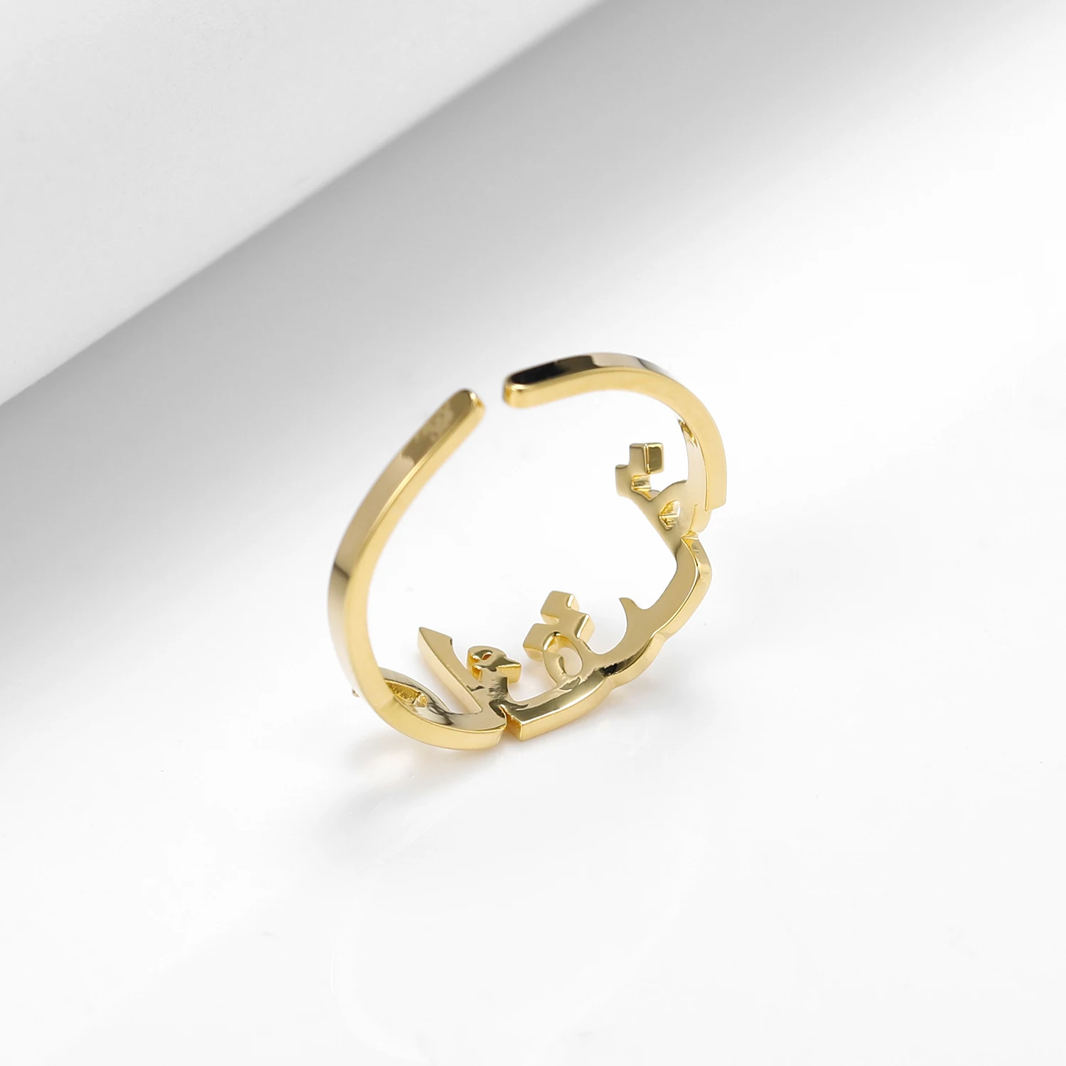 Custom Name Rings Stainless Steel Gold Adjustable Fashion Personalized Name Rings Jewelry For Women Birthday Gifts