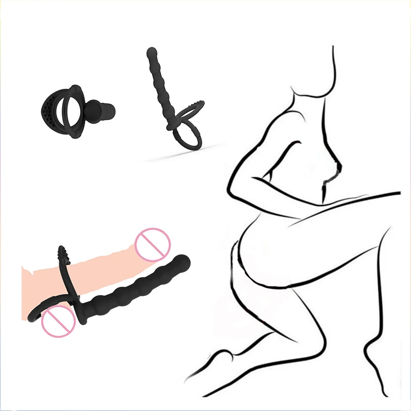 Искусственный Пенис с петлей для геев Анальная пробка мужские секс игрушки