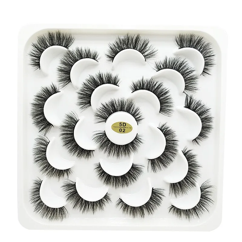Mink eyelashes 3d mink hair eyelashes10 pairs long makeup 3d faux nature fake lashes extension false eyelashes Wholesale(10P