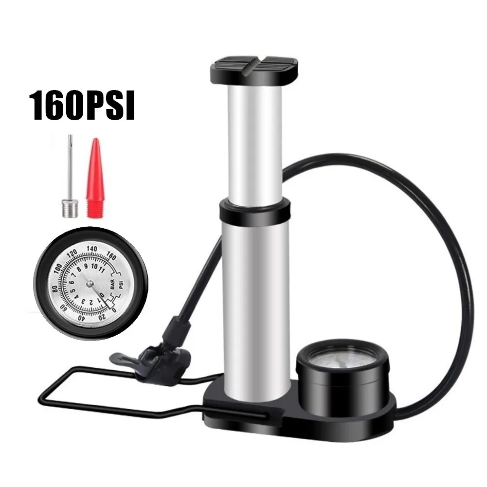 

Mini Bike Pump Foot Pump Bike Air Pump High Pressure 160PSI Pump For Bike/Motorcycle/MTB/Car Mini Pump Cycling Pumps