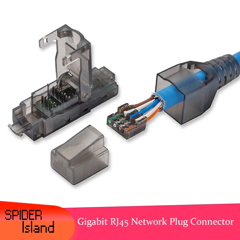 Новое поступление гигабитный CAT6 бесплатный инструмент без давления Rj45 кристалл