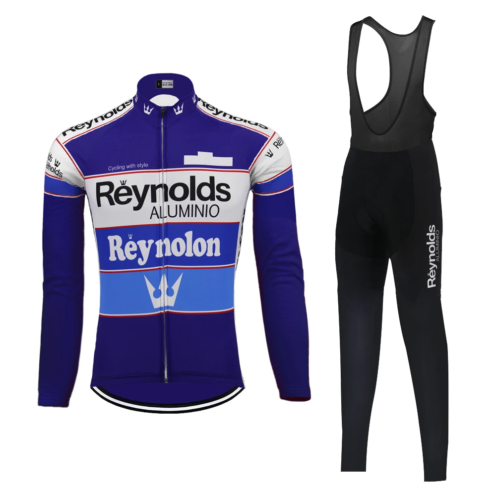Классическая велосипедная Джерси 2020 Мужской комплект с длинными рукавами теплая