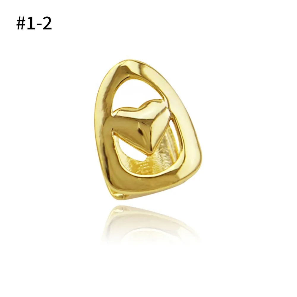 Punk Gold Silver Teeth Grillz Top Bottom Grills Dental Mouth Teeth Caps Cosplay Party Tooth Rapper Jewelry Gift Hip Hop
