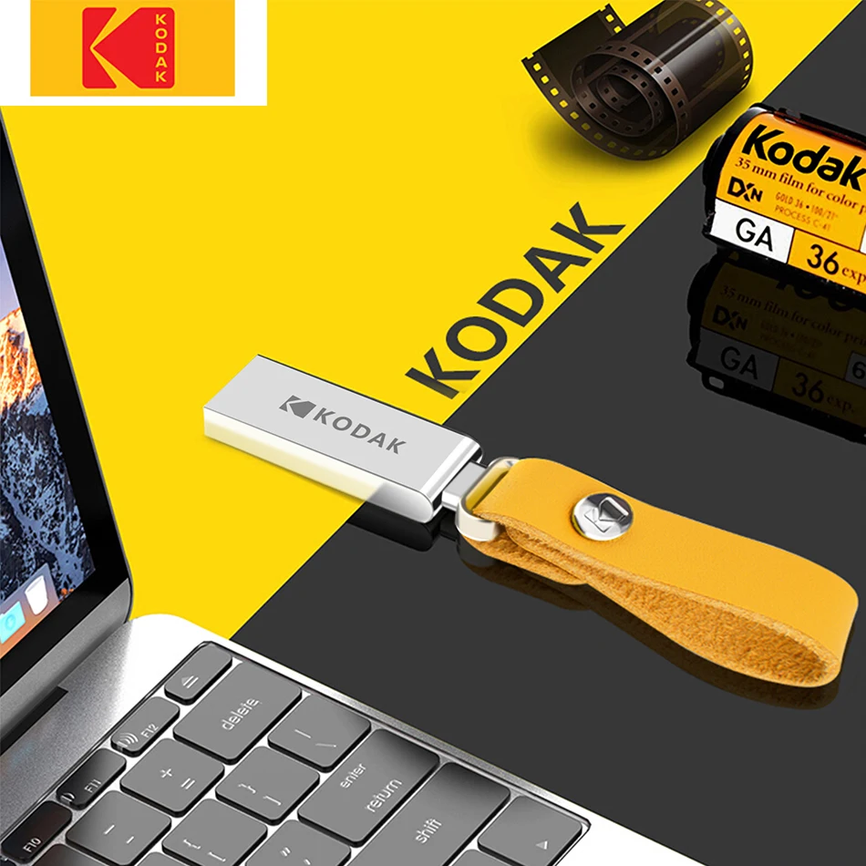 

Металлический USB флеш-накопитель KODAK, 16 ГБ, 32 ГБ, 64 ГБ, 128 ГБ