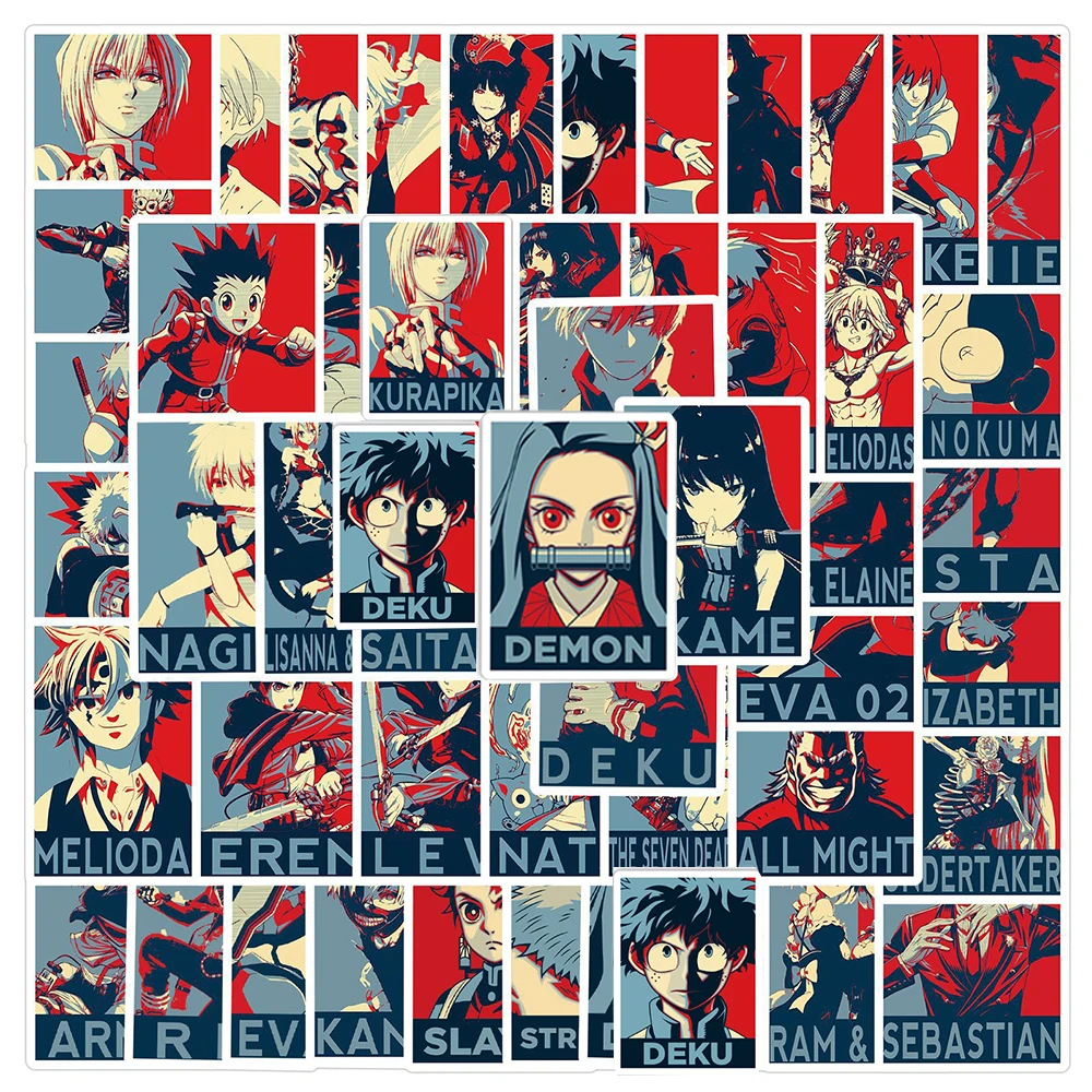 

10/30/50PCS Demon Slayer Hunter X Hunter Anime Stickers Guitar Laptop Suitcase Phone Waterproof Graffiti Sticker Decal Kid Toy