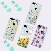beautiful flower art strawberry phone case transparent for huawei p 40 20 30 10 mate pro lite plus