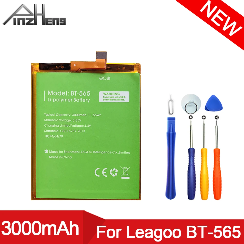 PINZHENG BT 565 & 566 аккумулятор 3000 мАч для LEAGOO KIICAA Mix T5 T5C BT565 BT566 Замена телефона Bateria с