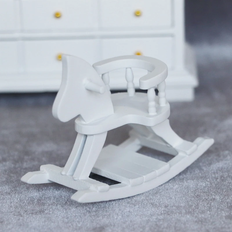 1:12 миниатюрная мебель для кукольного домика деревянная модель лошади-трояна