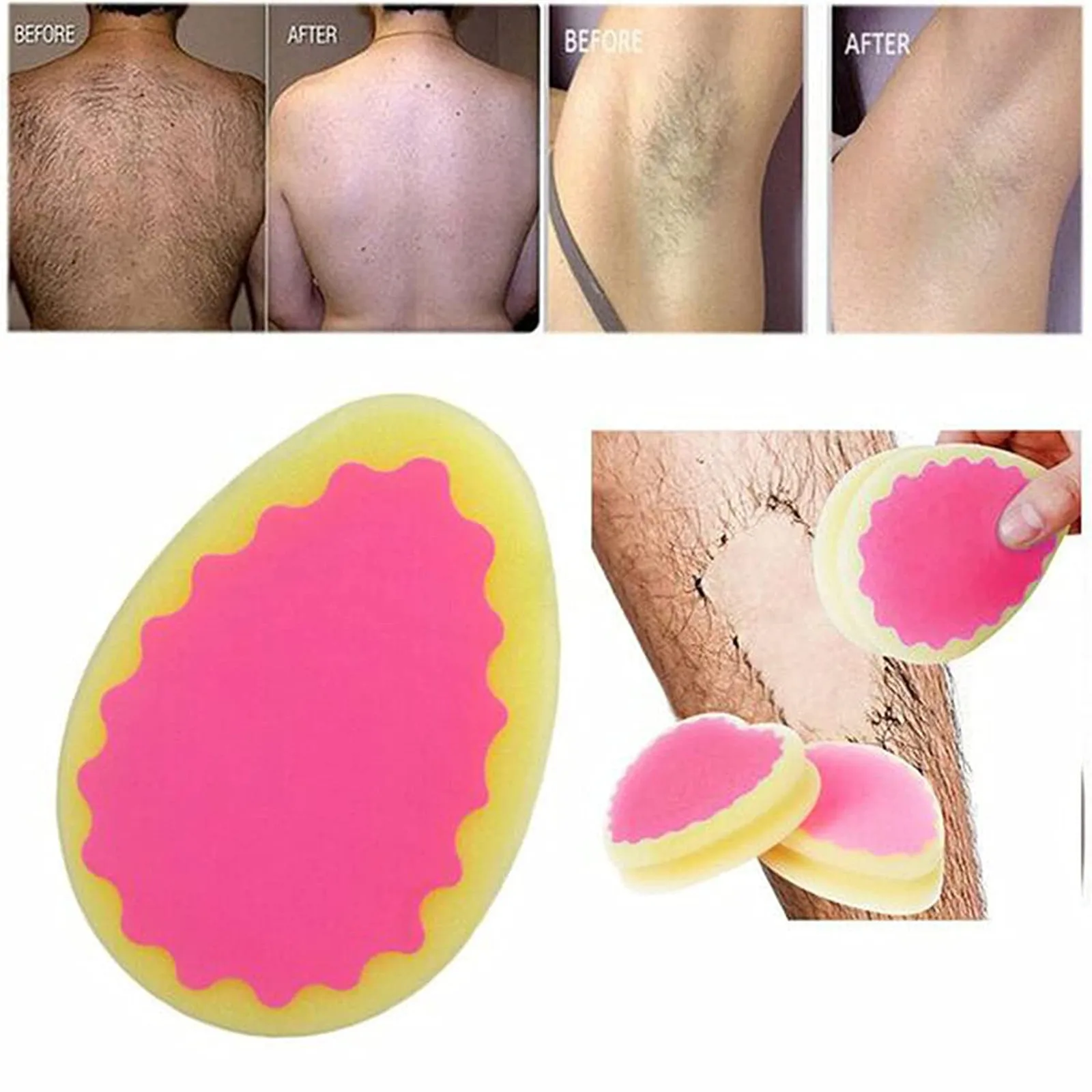 

3pc Magical Hair Removal Sponge Painless Ladies Special Hair Removal Artifact Shaving Legs Hair Removal Artifact Hair Remover#p4