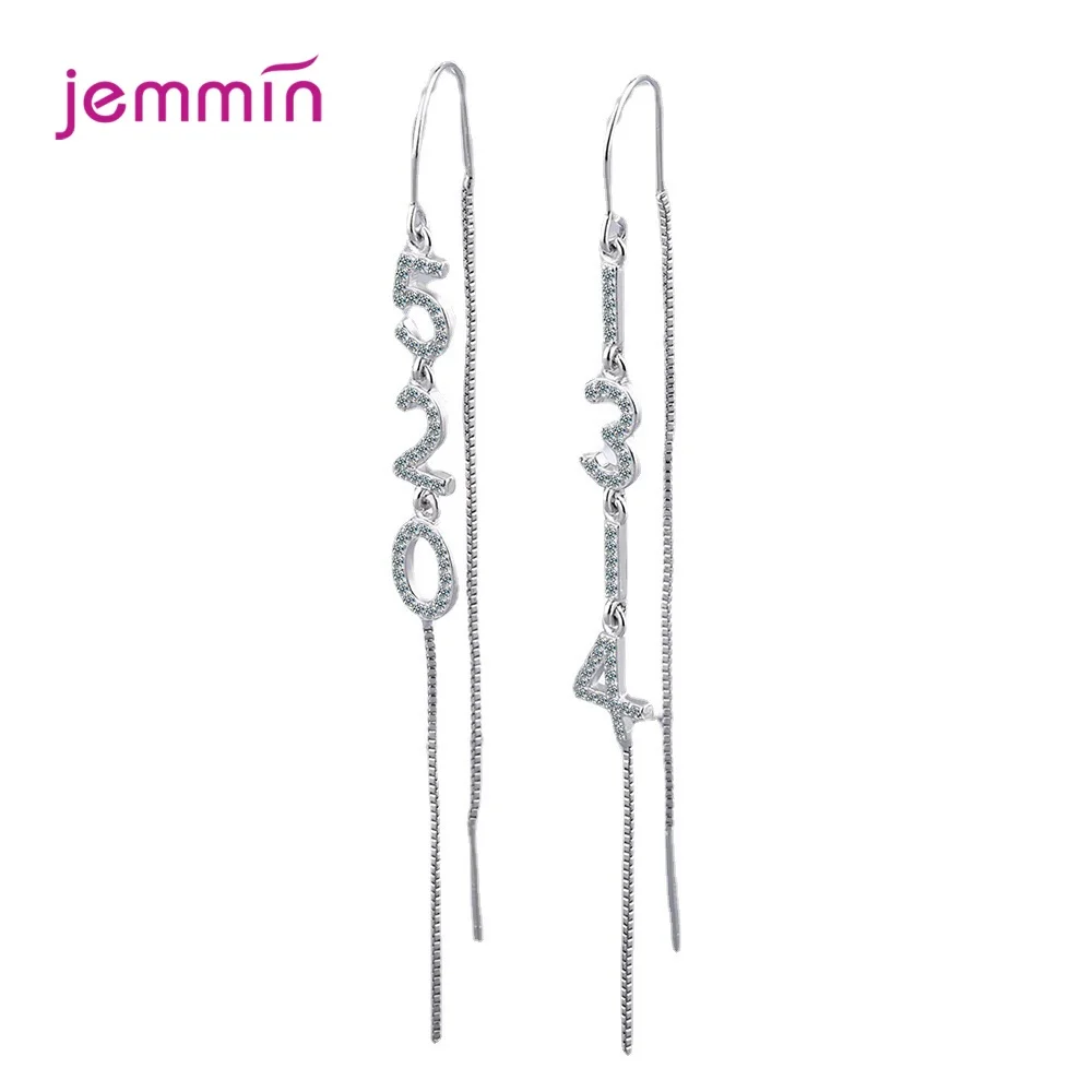 

Женские серьги-подвески из серебра 925 пробы, с длинной цепочкой