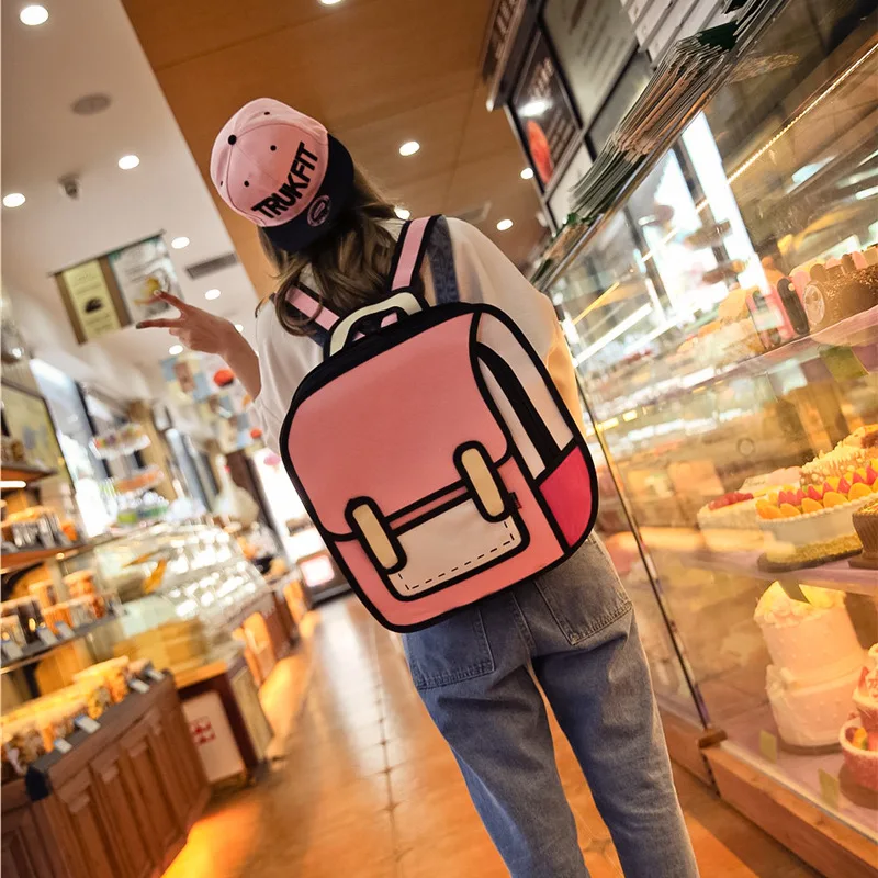 Женский рюкзак 2019 новая Корейская версия книги два юаня комиксы 2D мультфильм