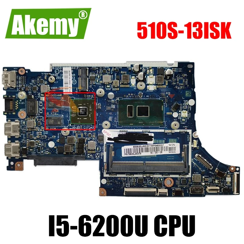 

LA-D441P For Lenovo 510S-13ISK 510S-13IKB Laptop motherboard Onboard i5-6200U AMD Video card 100% Fully Tested&High quality