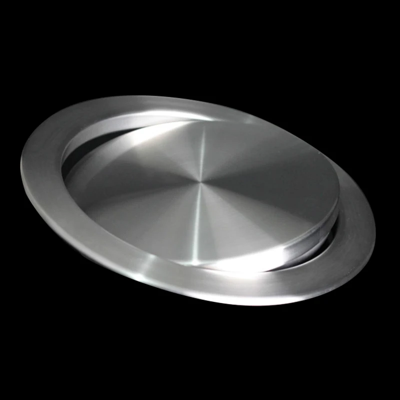 Kitchen Flap Lid Stainless Steel Flush Recessed Built-In Balance Cover Trash Bin Garbage Can Counter Top | Дом и сад