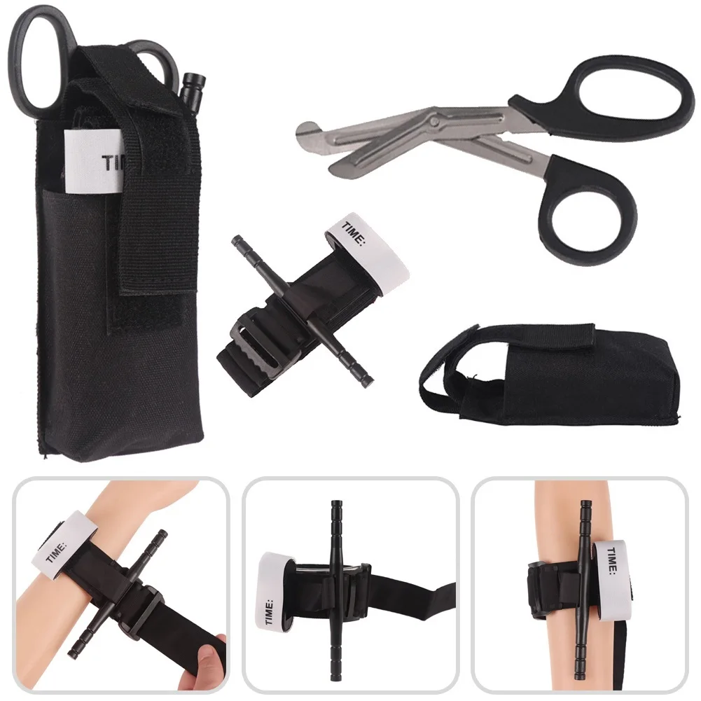 

Tactical First Aid Kit Medical Tourniquet Bandage Scissors Emergency Bag Travel Carry Pouch Outdoors Save Oneself Survival Kits