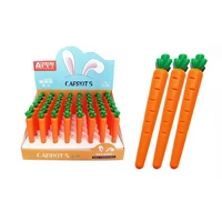 6 pcslot cute erasable pen special rubber carrot shape eraser for erasable gel pen supplies school office stationery for gifts