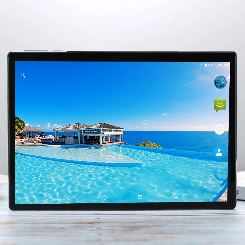 Стеклянный экран планшет на Android 10 1 дюйма 7.1.1 ядер 6 ГБ ОЗУ 256 Гб ПЗУ 3G 4G LTE 1920 1200 IPS 5MP