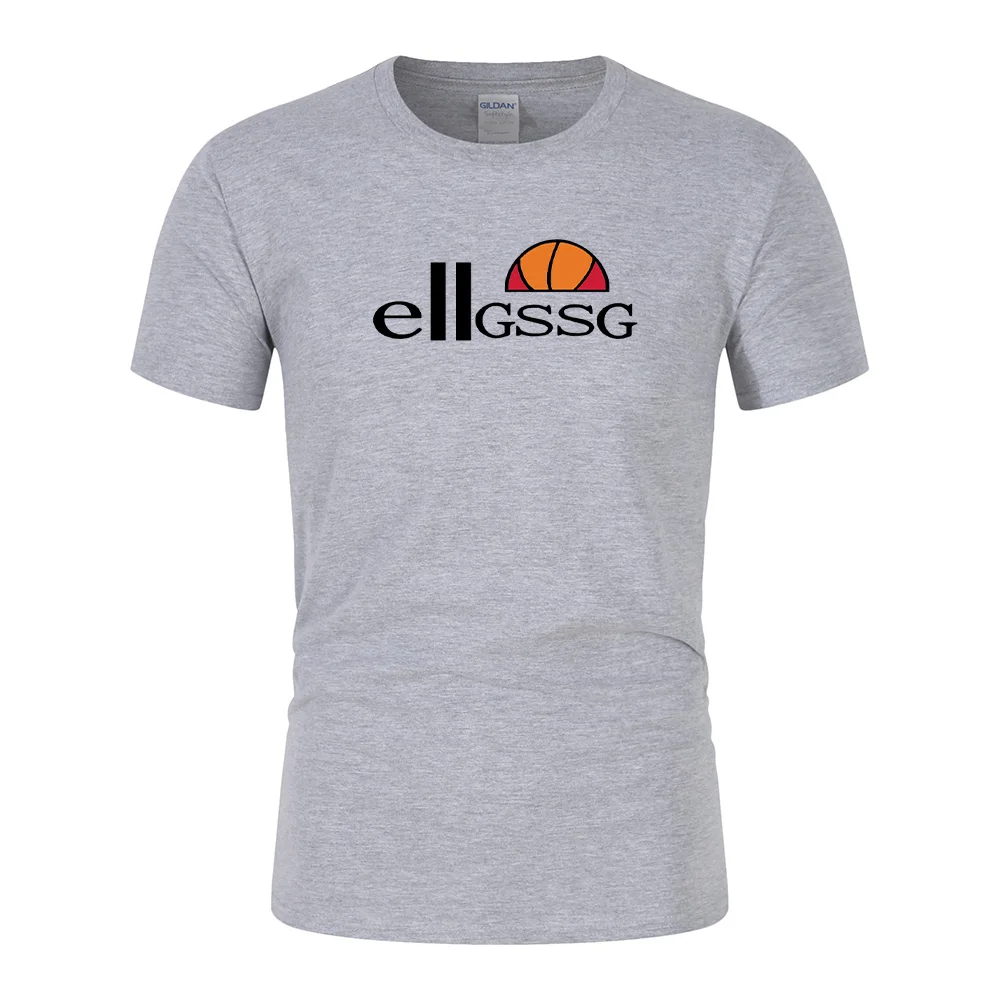 

Hot-Selling Fashion Brand Men's Clothing Short-Sleeved Breathable Casual Men's Sports Shirt Solid Color Printing Jogging Suit