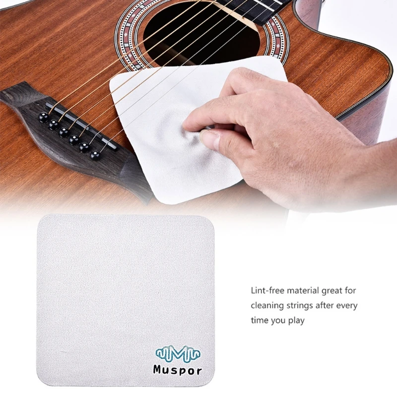 

5pcs Musical Instrument Cleaning Cloth Soft Microfiber Suede Cleaner Cloth 6"6"