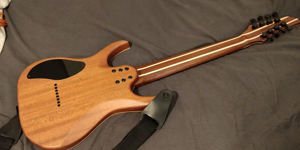 Новая гитара+ блокирующий тюнер+ mayones duvell 8 струнная гитара Гриф из черного дерева 5 слойный шейный болт mayones гитара