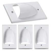 4 pieces single gang bundled cable wall plate for cabling cable dust proof plate internal management convex audio