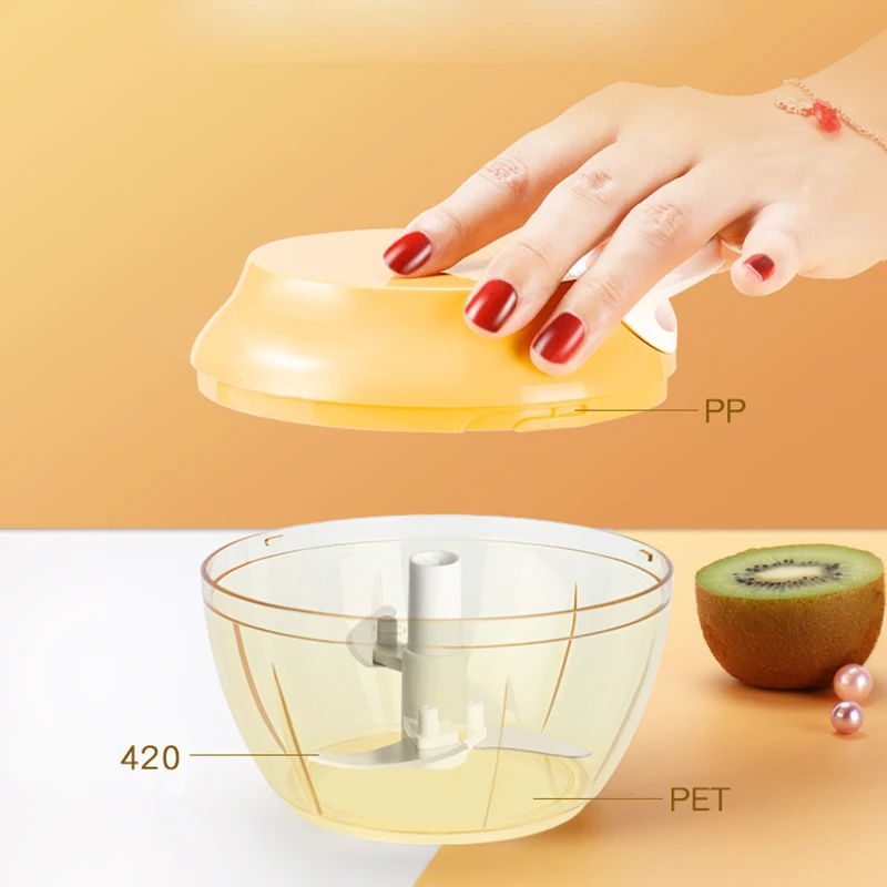 Ручной измельчитель еды Pull String скоростной процессор для овощей фруктов чеснок