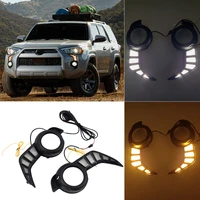 car accessories fit for toyota 4runner n280 2014 2020 turn signal function waterproof led daytime running light exterior parts