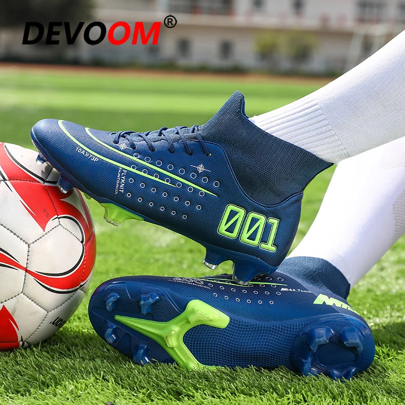 Outdoor High Top Soccer Shoes Men Boys Football Boots Ankle Kids Cleats Training Sport Turf Size 35-45 Botas de futbol | Спорт и