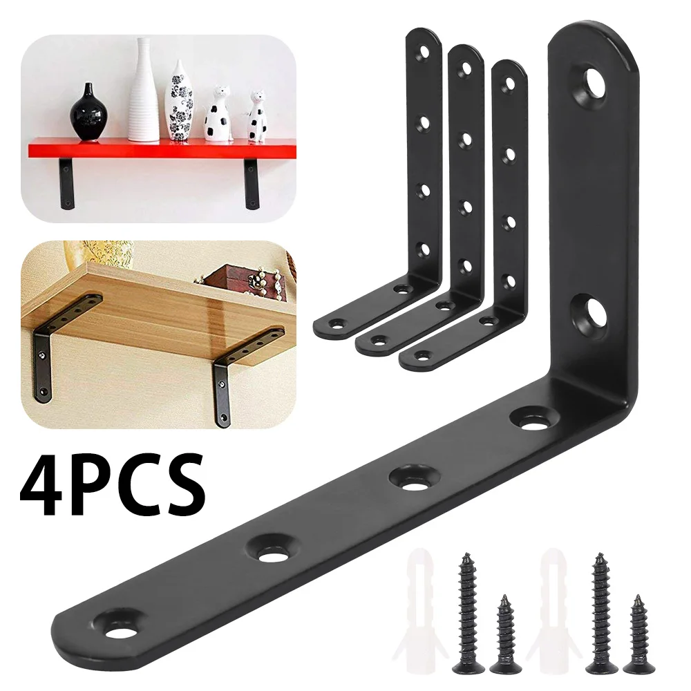 

4PCS Triangle Angle Bracket Durable Bearing Wall Mounted Bench Table Shelf Bracket Furniture Hardware Shelf Brackets
