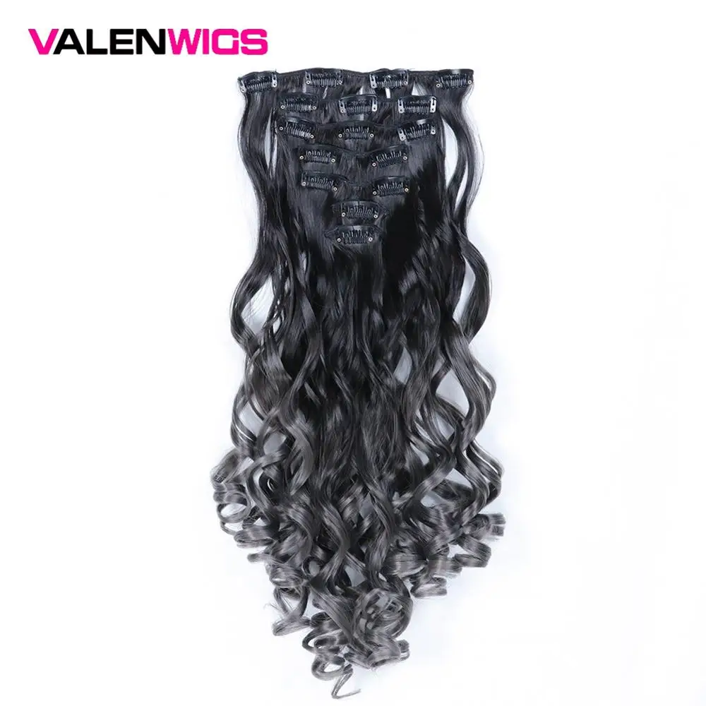 Волнистые синтетические волосы для наращивания Valenwigs 7 шт./компл. 22 &quot130 г