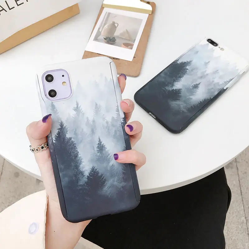 Полноразмерный жесткий чехол из ПК для iPhone 11 7 8 plus xr xs max 6 6S Plus на мобильный телефон