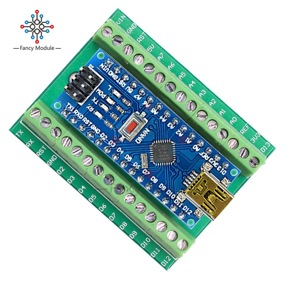 CH340 Nano V3.0 3,0 драйвер контроллера ATMEGA328/P терминал Плата расширения Nano IO Shield простая Плата расширения для Arduino