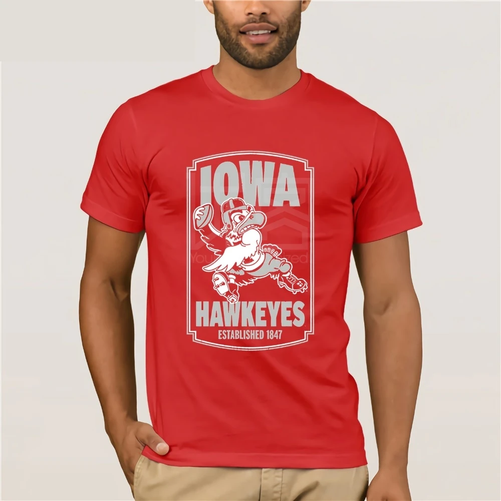 Мода Айова Hawkeyes 2019 постер футболки для мужчин Мужская футболка Одежда популярная