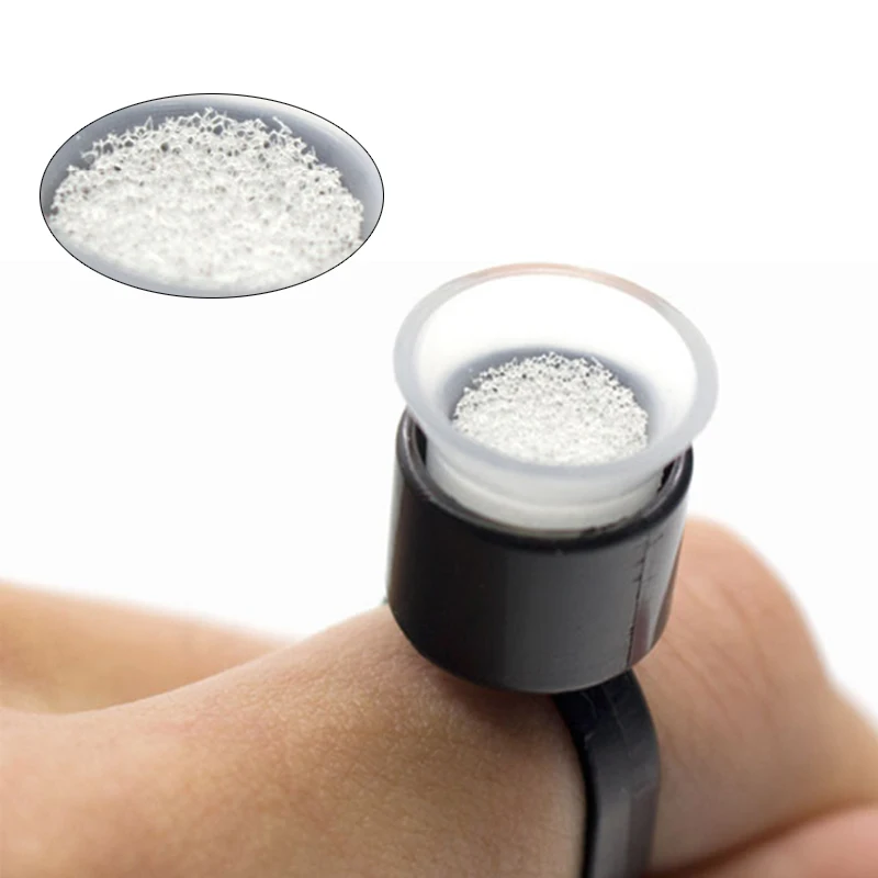 Тату чернила кольцевые чашки клеевая крышка с губкой микроблейдинг пигмент