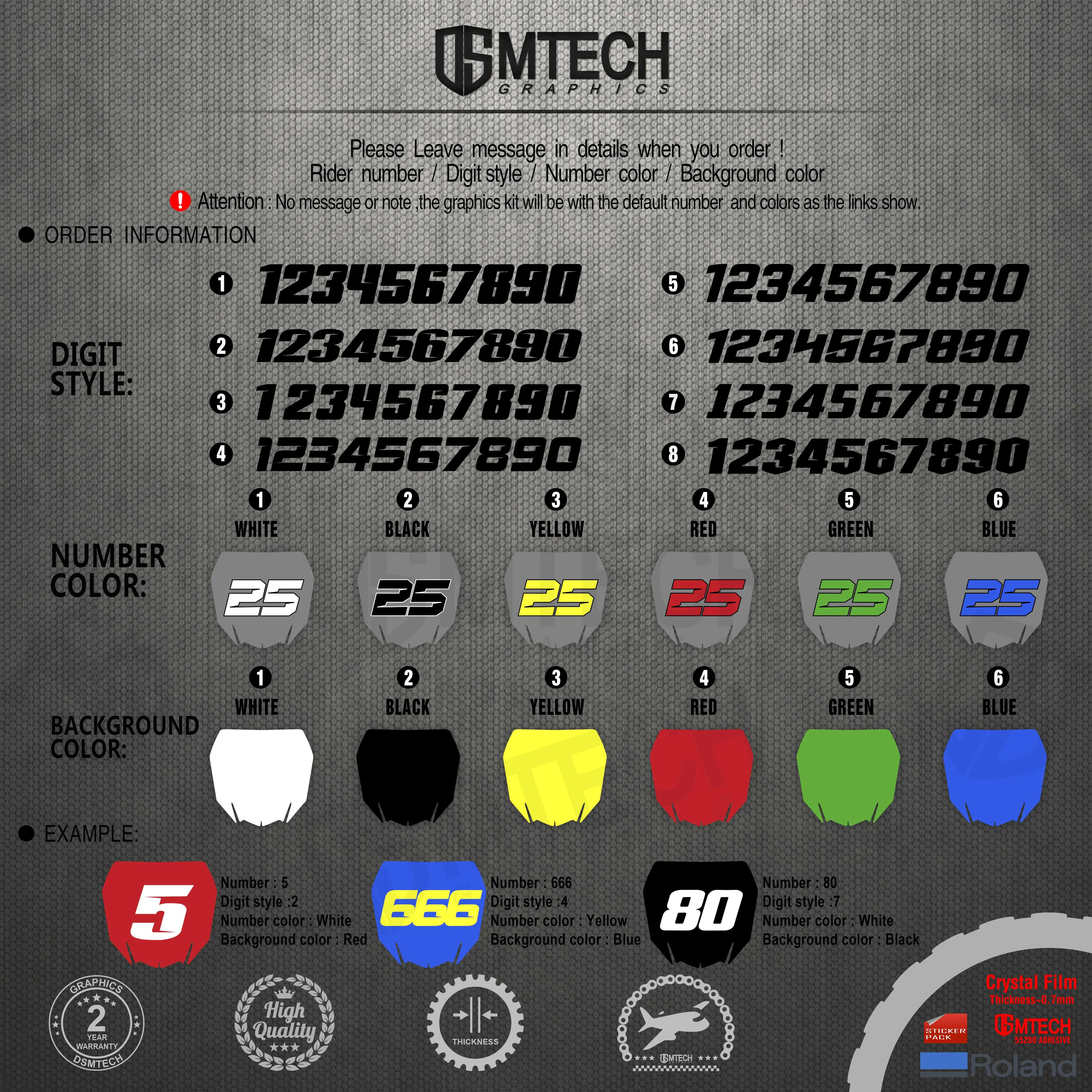 DSMTECH наклейки графика наборы для YAMAHA YZ125 YZ250 2002 2005 2006 2007 2008 2009 2010 2011 2012 2013 2014 YZ