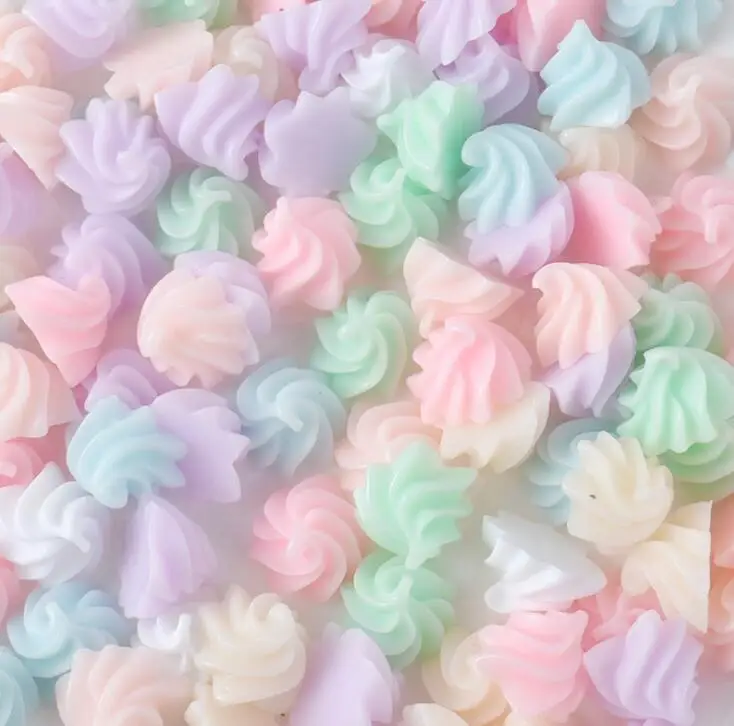 20 шт./лот шоколадная Смола плоская спина, кабошон Kawaii DIY художественное украшение из полимерного материала миниатюрный из смолы, в форме продуктов питания для телефона - Цвет: mix color