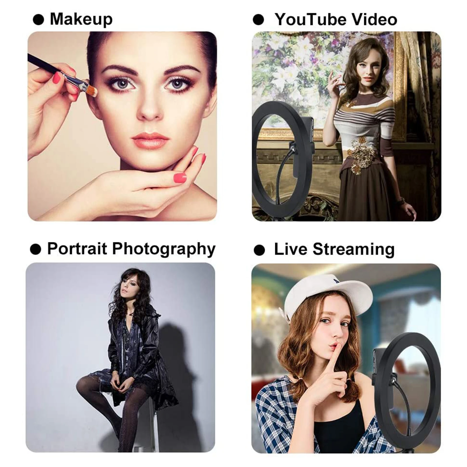 

10 Inch Dimmable Photography LED Selfie Ring Light 26cm for Youtube Video Live Photo Studio Light With Phone Holder Tripod Usb