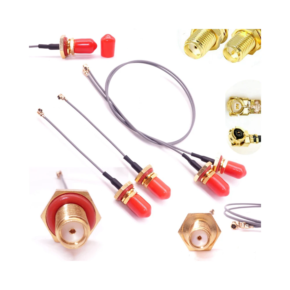 

Taidacent 10 Pcs IPEX to SMA Cable Waterproof SMA-K Antenna Inner Pin/ Hole RG1.13 Connection Extension Cable SMA Female Antenna