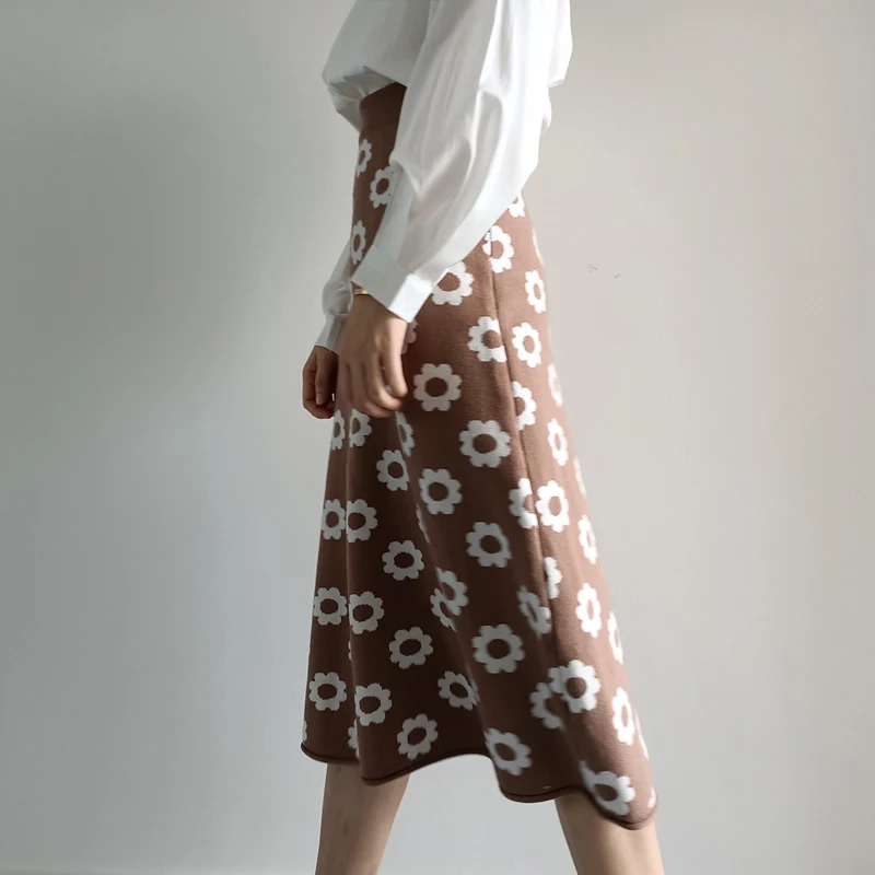 Бесплатная доставка Новинка 2019 года модные длинные женские Вязаные Юбки До