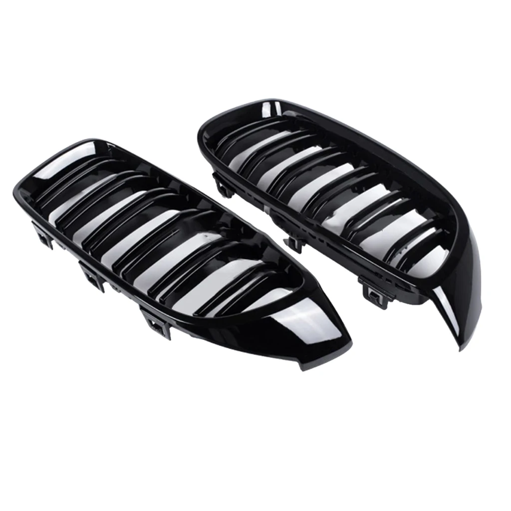 

Pair Dual Front Grille Cover Insert Grill Trim For BMW 4 Series F32