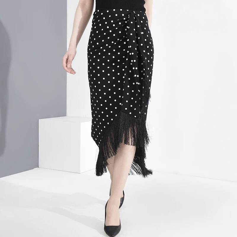 Женская Асимметричная юбка с кисточками DEAT весна-лето 2020 | одежда