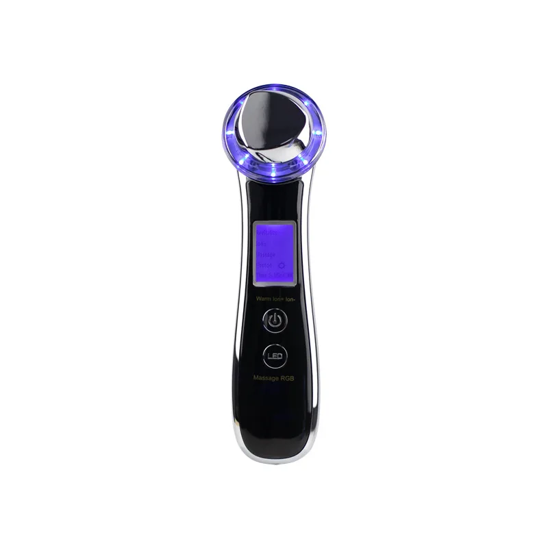 Ультразвуковой ионный инструмент для лица светодиодный Вибрационный красоты