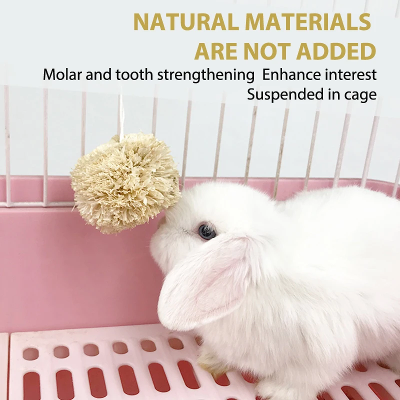 Мяч кукурузный ручной работы с листьями для шиншиллы игрушка натуральный моляр